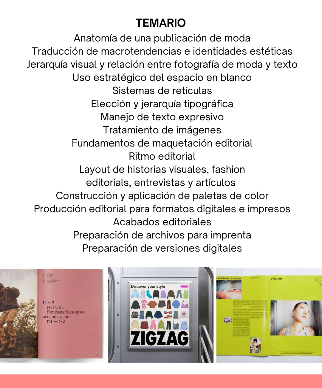 Curso de Diseño Editorial para la Industria de la Moda