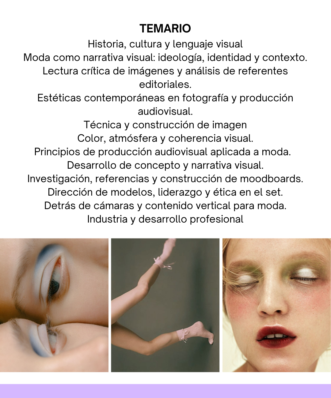 Fundamentos de la Fotografía y Producción Audiovisual de Moda