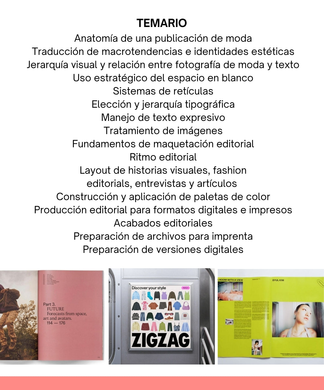 Curso de Diseño Editorial para la Industria de la Moda